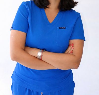 V Neck Egyptian Blue