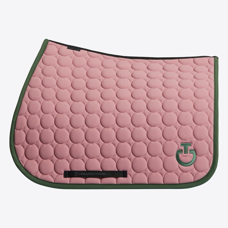 SET SOTTOSELLA E CUFFIA CAVALLERIA TOSCANA ROSA/VERDE SET SOTTOSELLA E CUFFIA CAVALLERIA TOSCANA ROSA/VERDE
