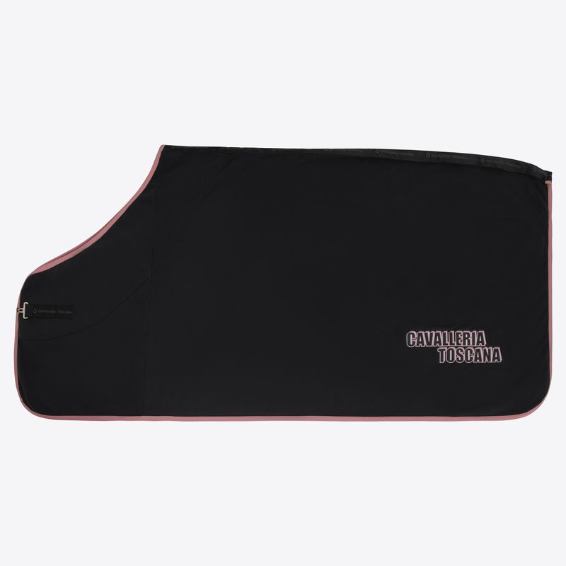 COPERTA IN PILE CAVALLERIA TOSCANA NERO/ROSA COPERTA IN PILE CAVALLERIA TOSCANA NERO/ROSA