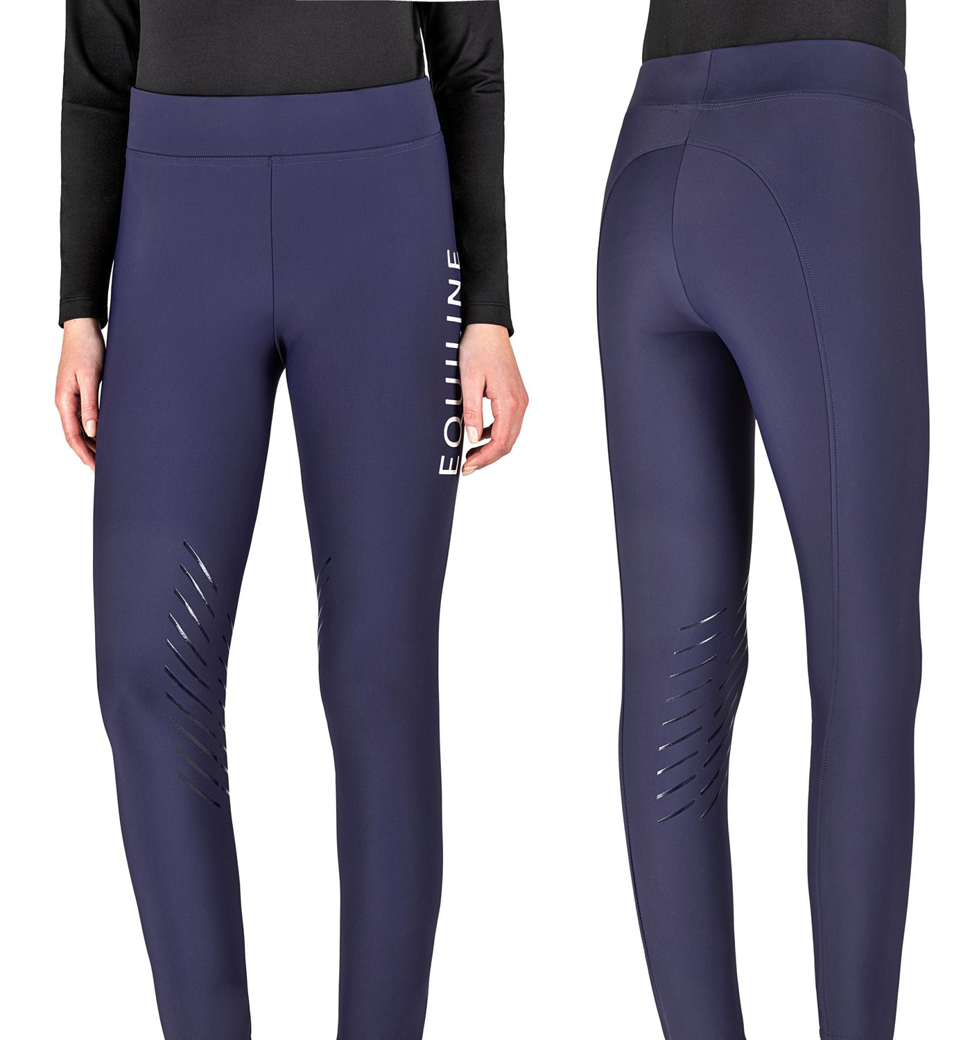 LEGGINGS DONNA EQUILINE BLU CHUNK