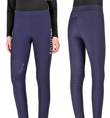 LEGGINGS DONNA EQUILINE BLU CHUNK