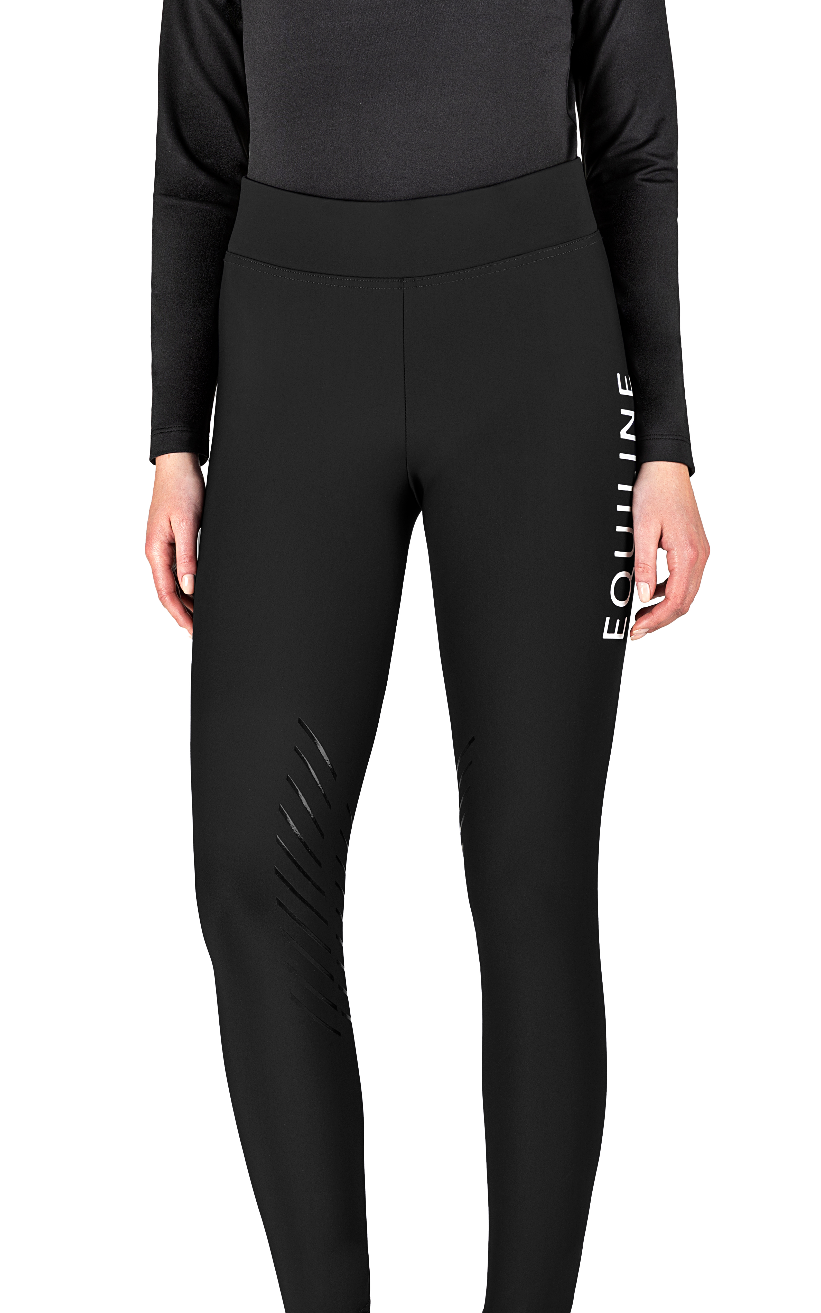 LEGGINGS DONNA EQUILINE NERO CHUNK