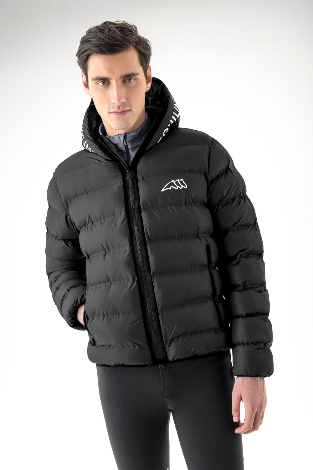 BOMBER UOMO EQUILINE NERO CRELIZ