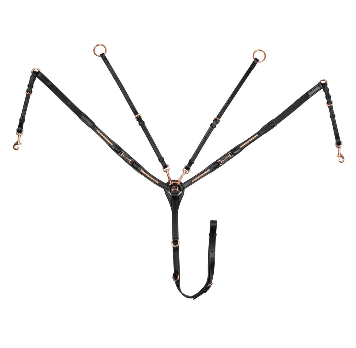 PETTORALE SNAFFLE ROSE GOLD NERO