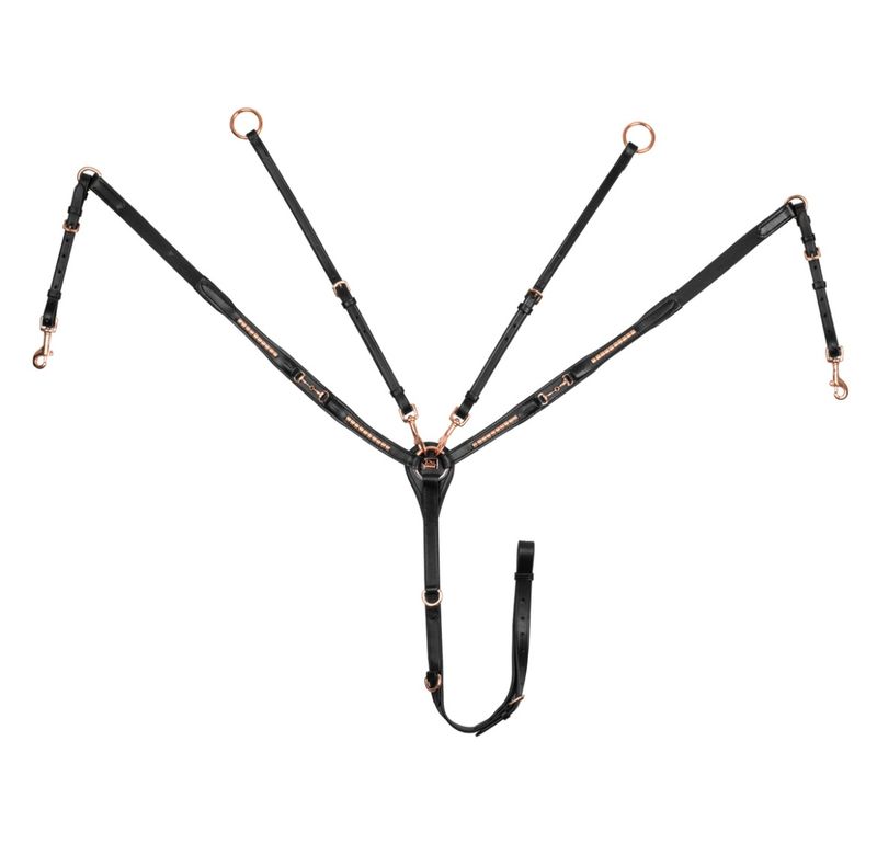 PETTORALE SNAFFLE ROSE GOLD NERO