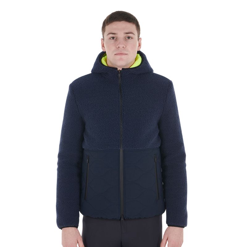 GIACCA DA UOMO EQUESTRO IMPERMEABILE CON INSERTI IN TEDDY