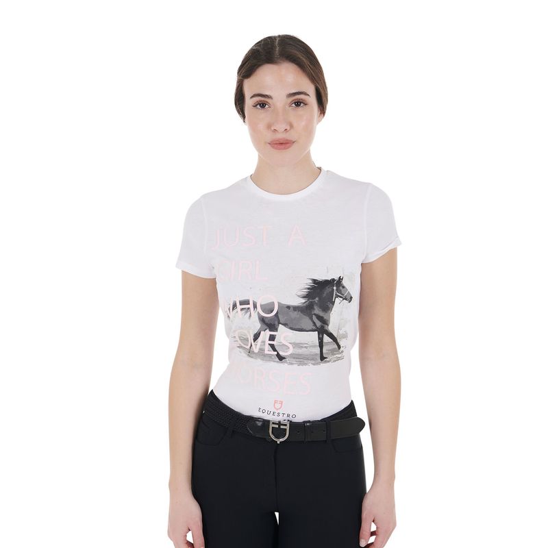 T-SHIRT DONNA HORSELOVER BIANCA EQUESTRO T-SHIRT DONNA HORSELOVER BIANCA EQUESTRO