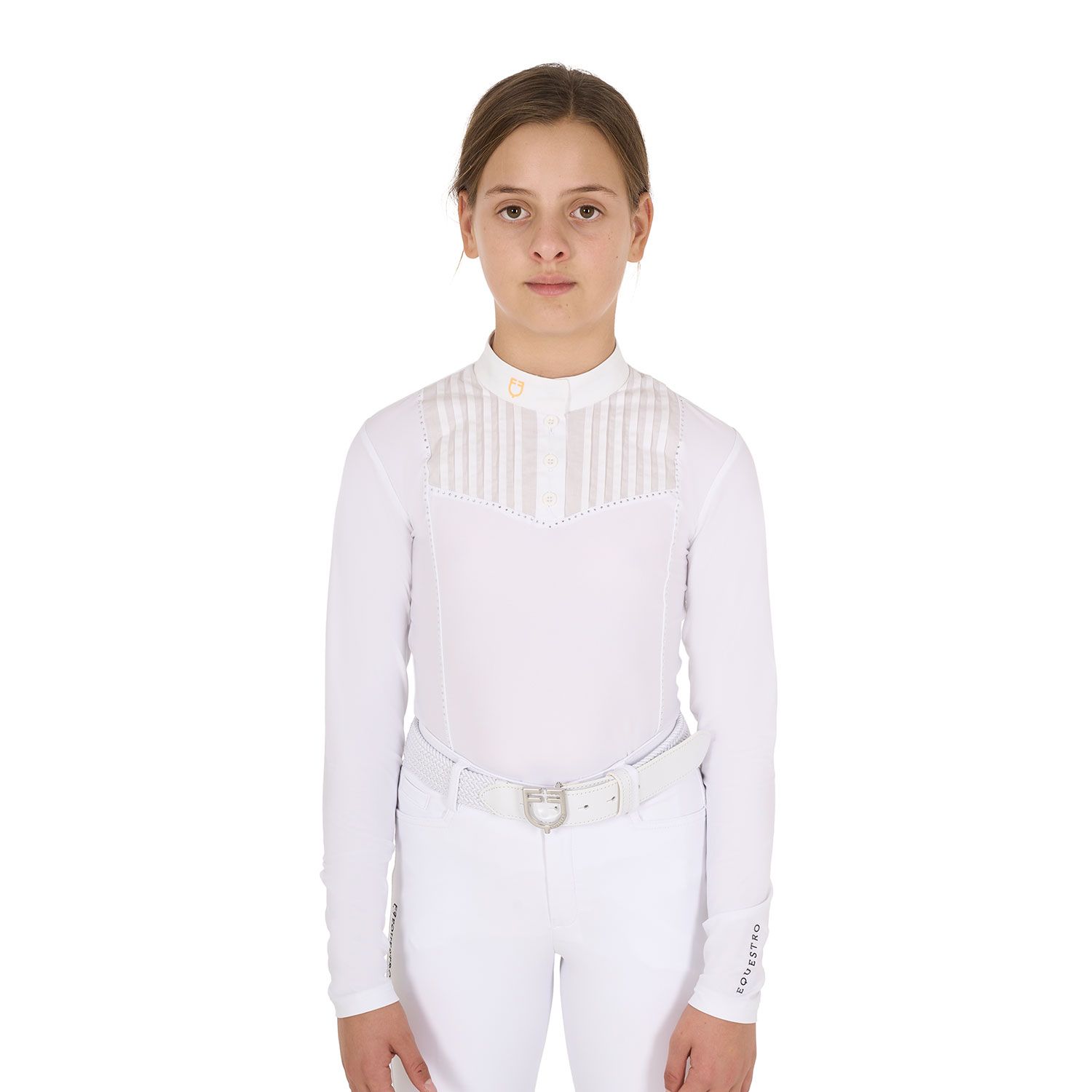 POLO BAMBINA DA CONCORSO CON STRASS MANICA LUNGA EQUESTRO POLO BAMBINA DA CONCORSO CON STRASS MANICA LUNGA EQUESTRO