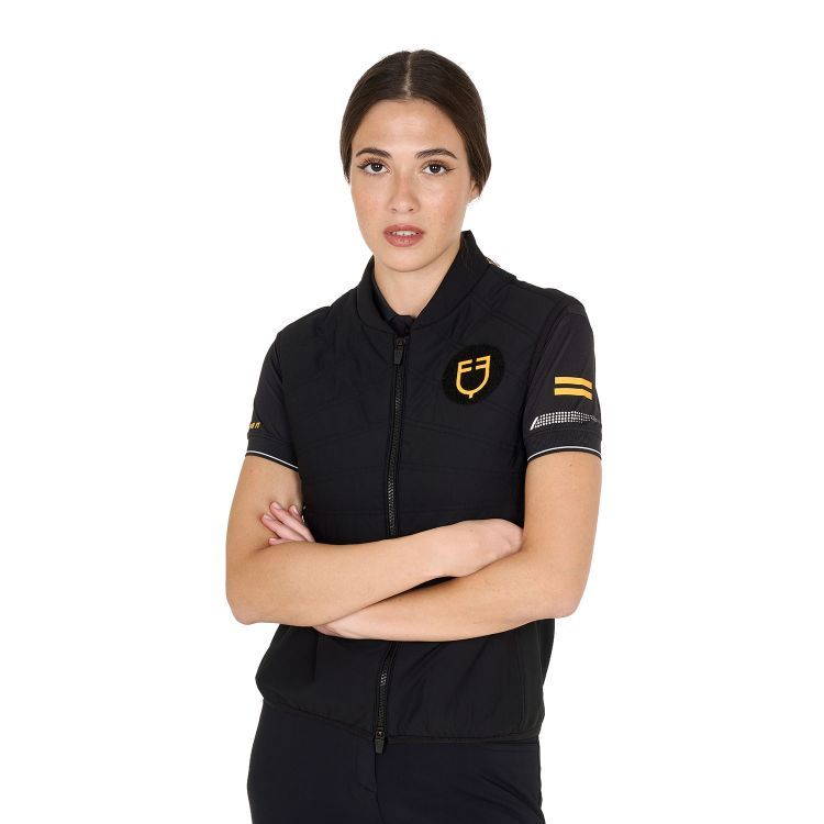 SMANICATO DONNA IN TESSUTO TECNICO NERO SCUDERIA EQUESTRO
