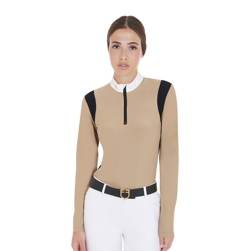 POLO DONNA DA CONCORSO CON INSERTI A CONTRASTO EQUESTRO