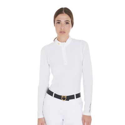POLO DONNA DA CONCORSO CON INSERTI A CONTRASTO EQUESTRO
