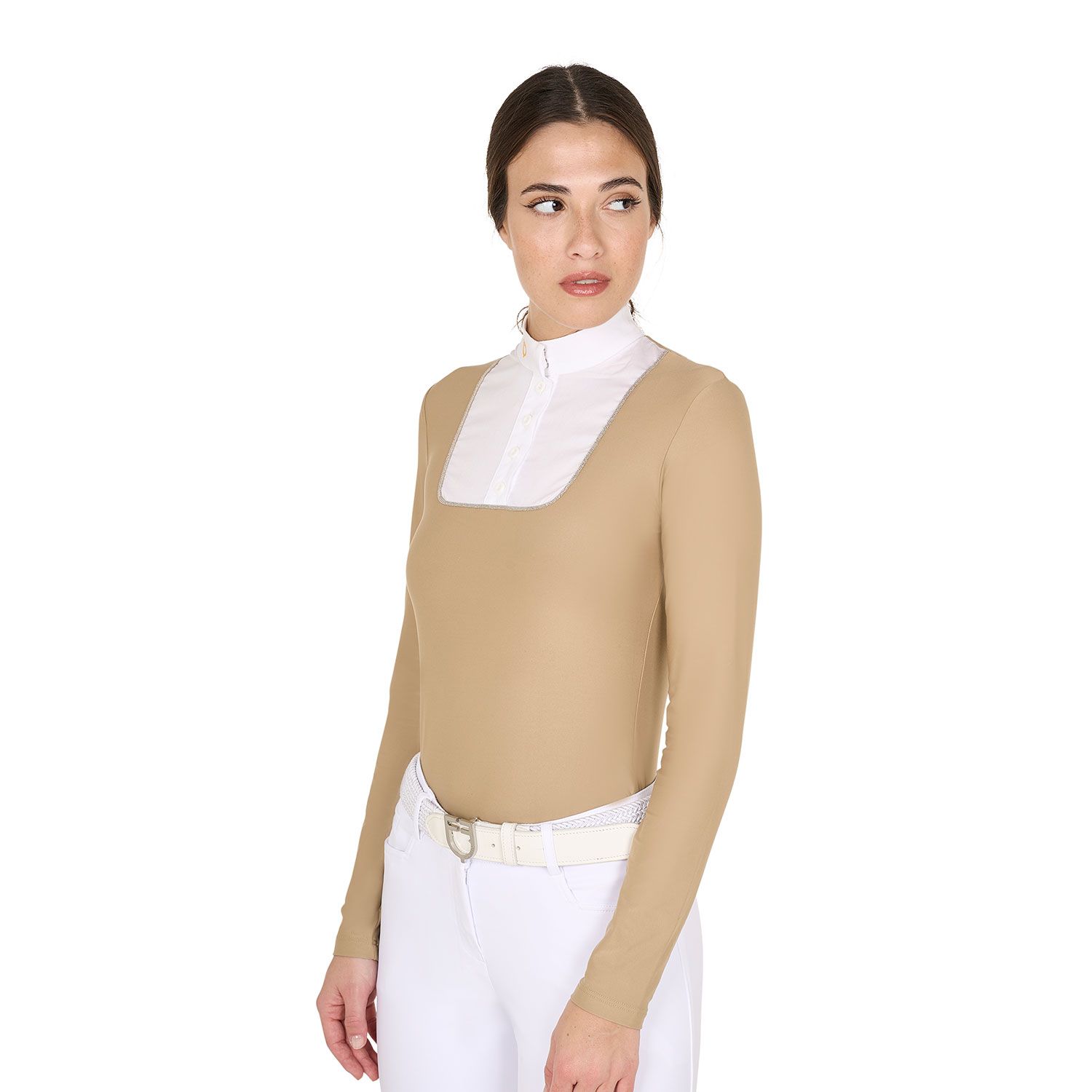 POLO DONNA DA CONCORSO CON BOTTONI EQUESTRO