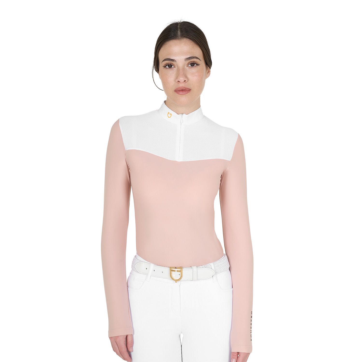 POLO DONNA DA CONCORSO CON MESH MANICA LUNGA EQUESTRO