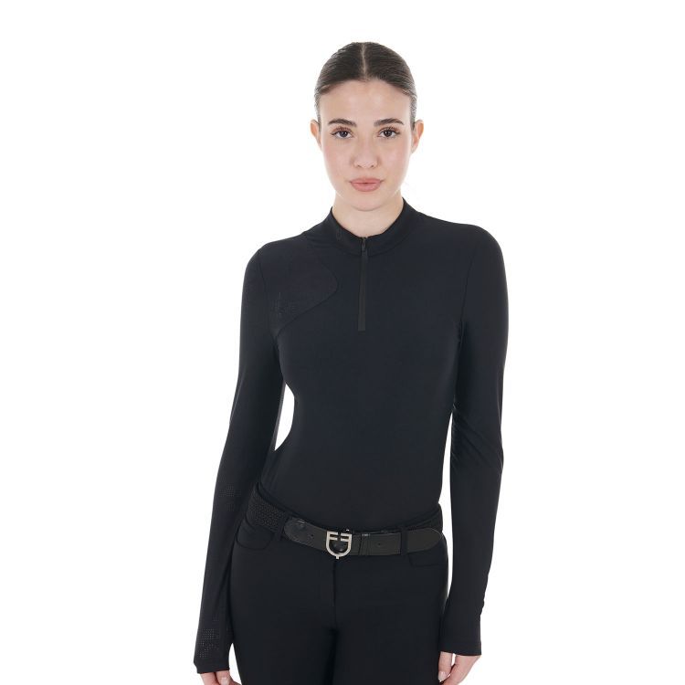 POLO DONNA DA ALLENAMENTO NERO EQUESTRO POLO DONNA DA ALLENAMENTO NERO EQUESTRO