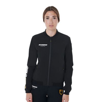 FELPA DONNA SCUDERIA EQUESTRO CON ZIP IN TESSUTO TECNICO