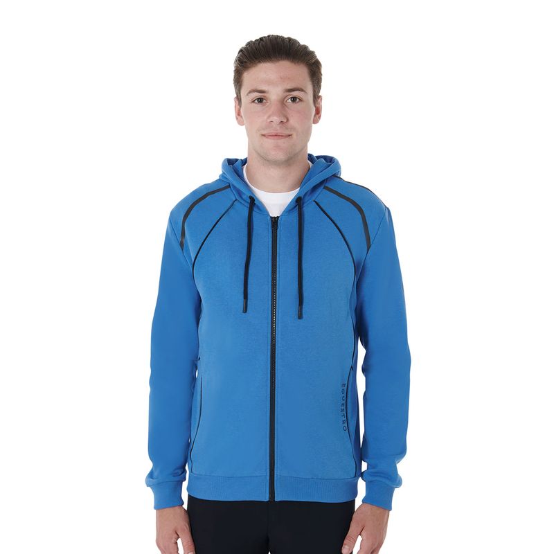 FELPA UOMO CON ZIP FRONTALE E CAPPUCCIO EQUESTRO FELPA UOMO CON ZIP FRONTALE E CAPPUCCIO EQUESTRO