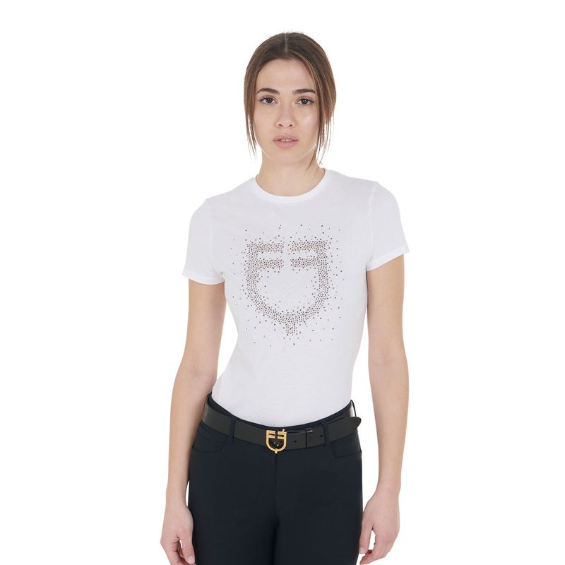 T SHIRT DONNA EQUESTRO CON STRASS ROSA T SHIRT DONNA EQUESTRO CON STRASS ROSA
