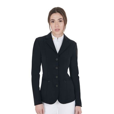 GIACCA DONNA DA CONCORSO BLU CON LOGO RICAMATO A CONTRASTO EQUESTRO