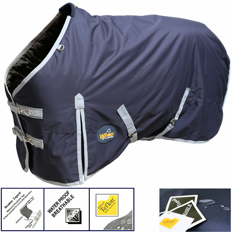 PIUMONE DA PADDOCK BLU IMPERMEABILE 300GR WINNER