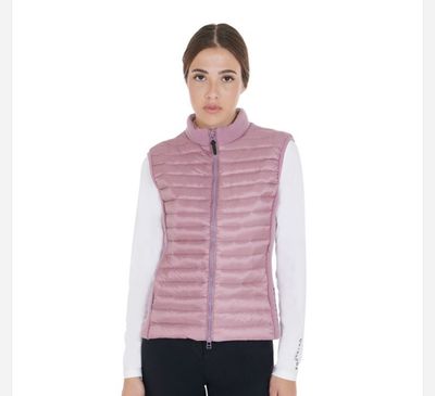 SMANICATO DONNA IN PILE E TESSUTO TECNICO ROSA EQUESTRO