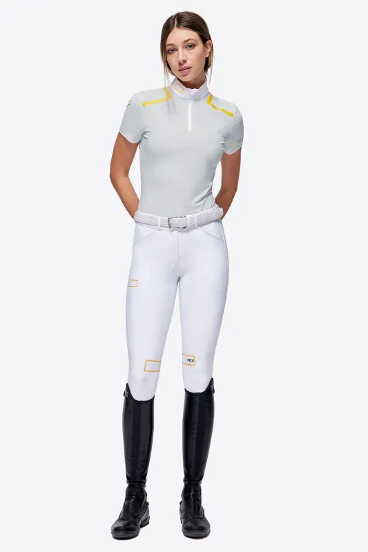 POLO DA CONCORSO DONNA CON BOTTONI RG MANICA CORTA GRIGIA