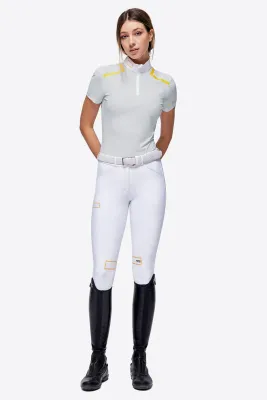 POLO DA CONCORSO DONNA CON BOTTONI RG MANICA CORTA GRIGIA