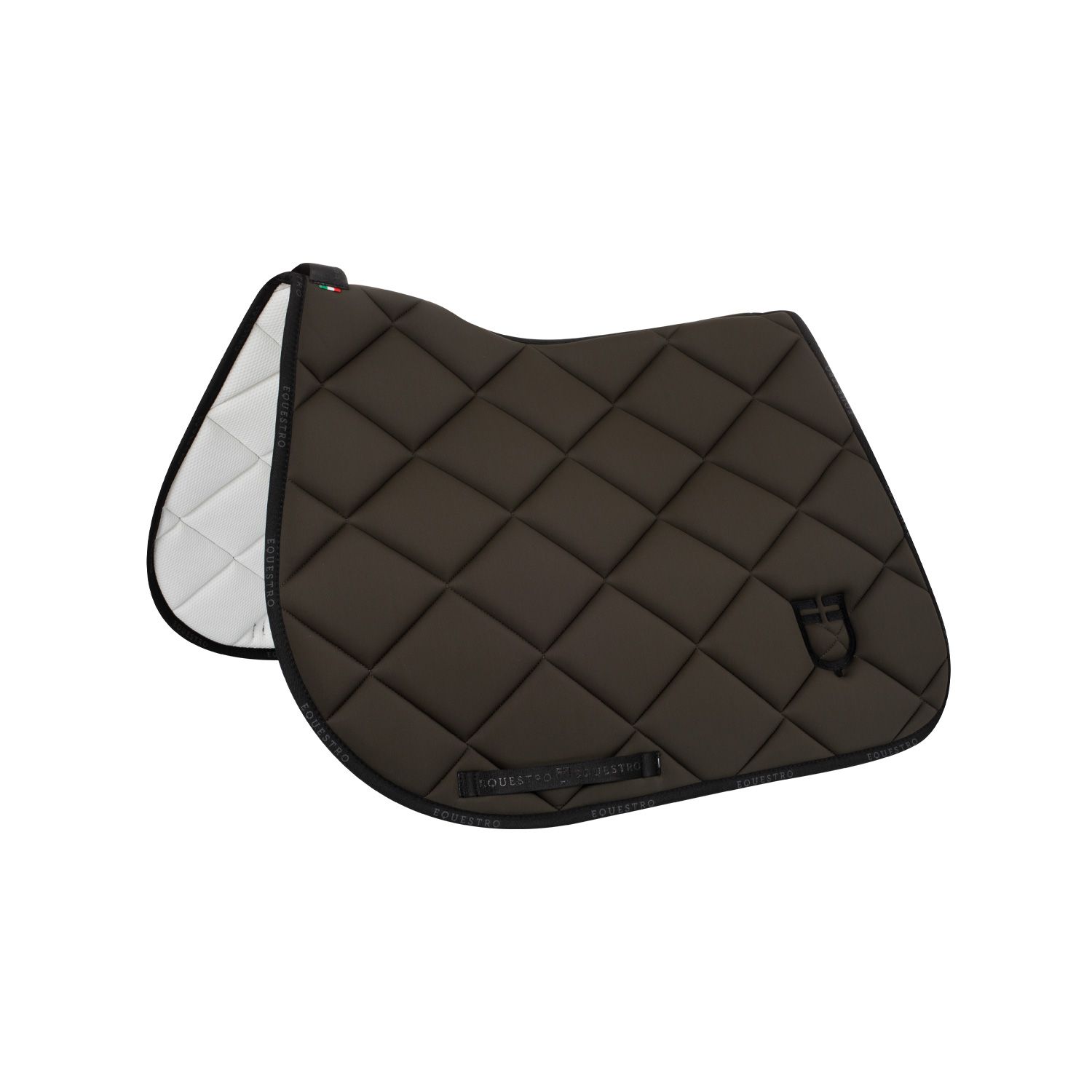 SET SOTTOSELLA E CUFFIA GP CON LOGO EQUESTRO VERDE MILITARE