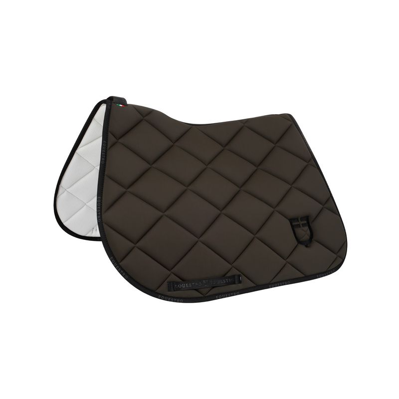 SET SOTTOSELLA E CUFFIA GP CON LOGO EQUESTRO VERDE MILITARE
