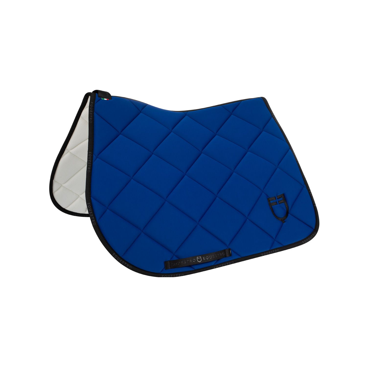SET SOTTOSELLA E CUFFIA GP CON LOGO EQUESTRO BLU ELETTRICO
