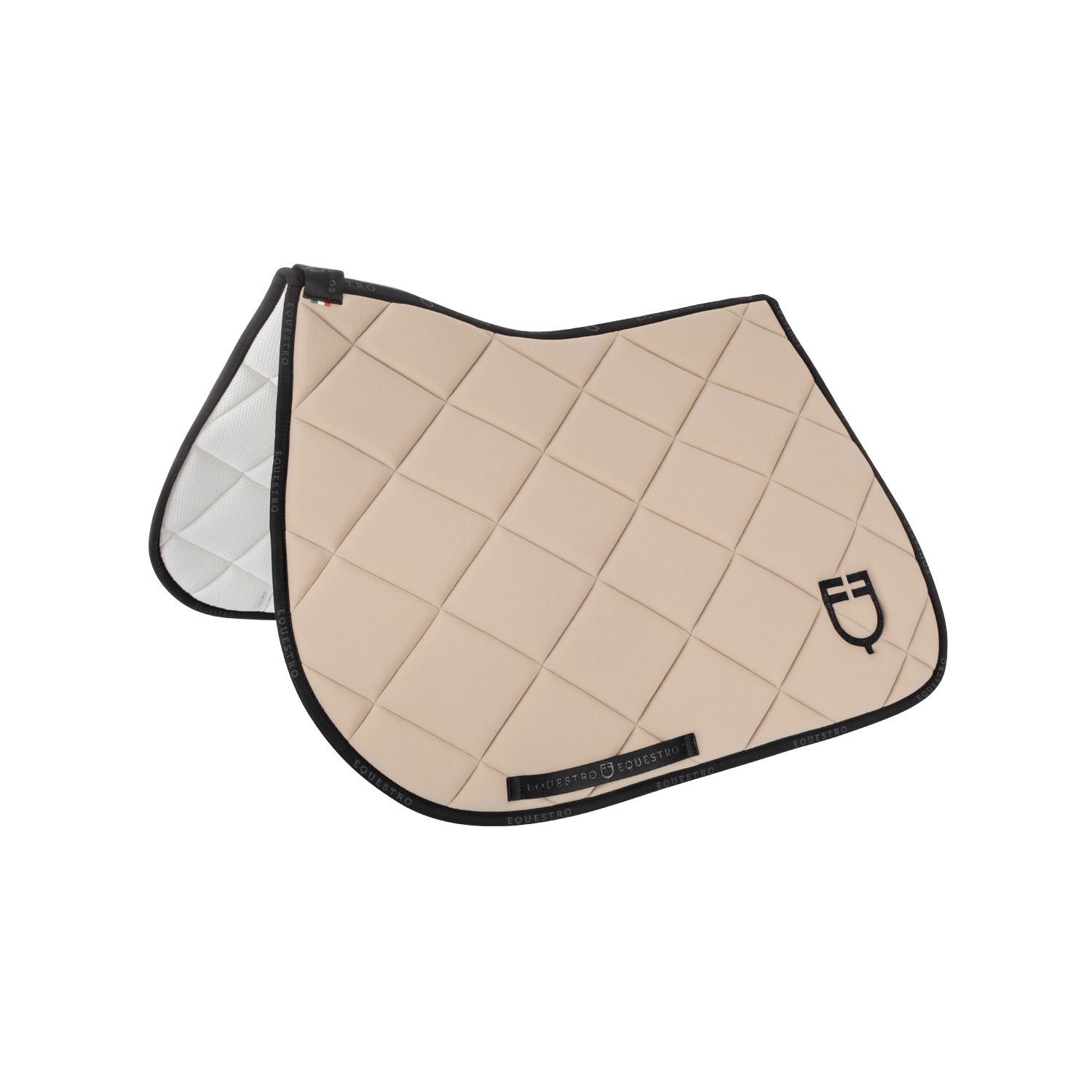 SET SOTTOSELLA E CUFFIA GP CON LOGO EQUESTRO SABBIA/NERO