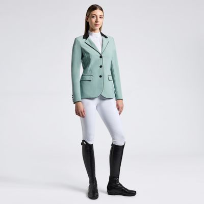 GIACCA DA CONCORSO DONNA CON BOTTONI CAVALLERIA TOSCANA VERDE ACQUA