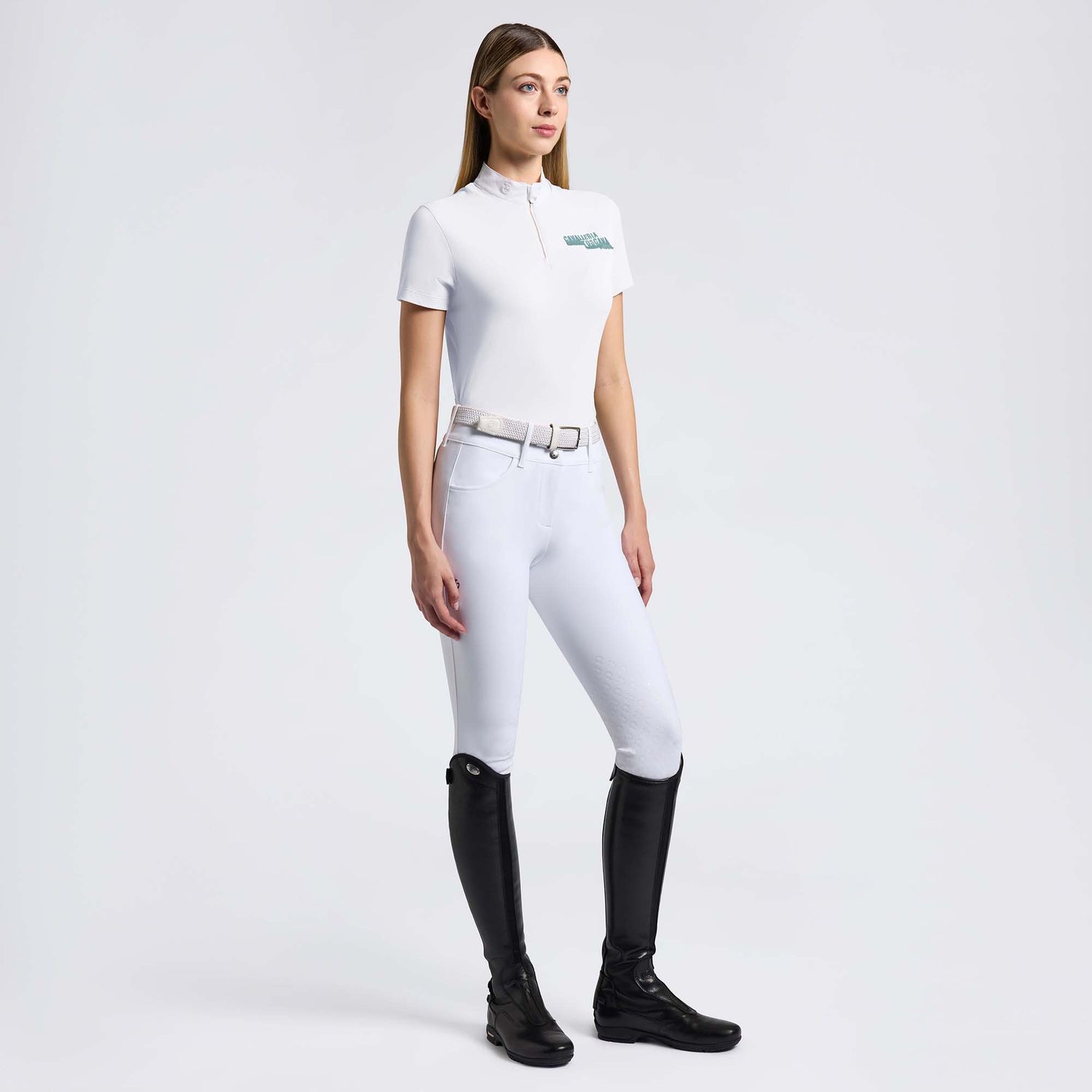 CAMICIA DONNA DA CONCORSO CAVALLERIA TOSCANA IN PIQUET E ZIP