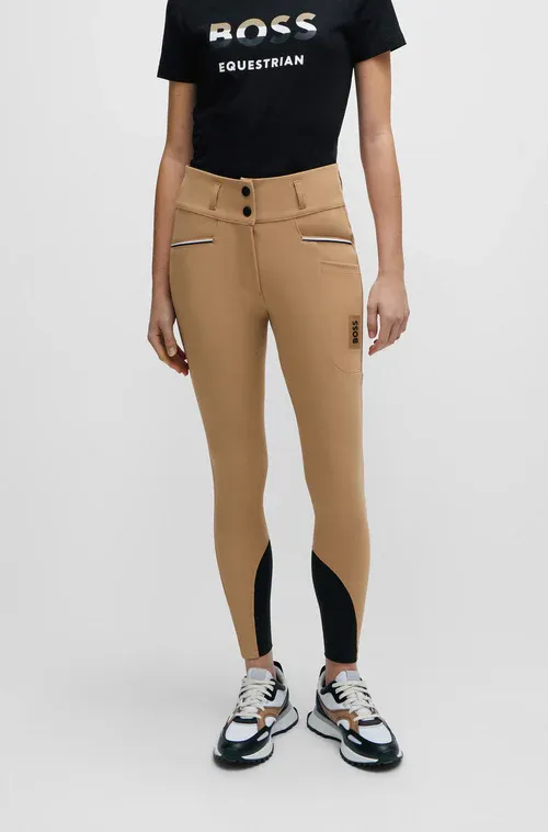 PANTALONI DONNA VITA ALTA HUGO BOSS HAILEY CAMMELLO PANTALONI DONNA VITA ALTA HUGO BOSS HAILEY CAMMELLO