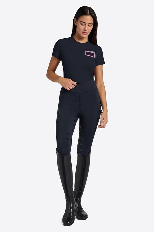 T-SHIRT TECH A MANCIA CORTA DONNA RG BLU T-SHIRT TECH A MANCIA CORTA DONNA RG BLU