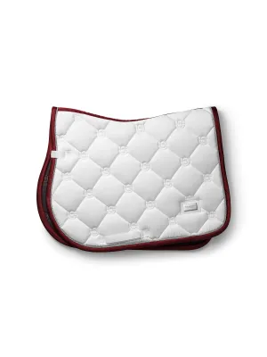 SET STTOSELLA E CUFFIA EQUESTRIAN STOCKHOLM BIANCO/BORDO BORDEAUX