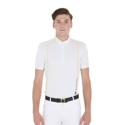 POLO UOMO DA CONCORSO CON PIPING EQUESTRO POLO UOMO DA CONCORSO CON PIPING EQUESTRO