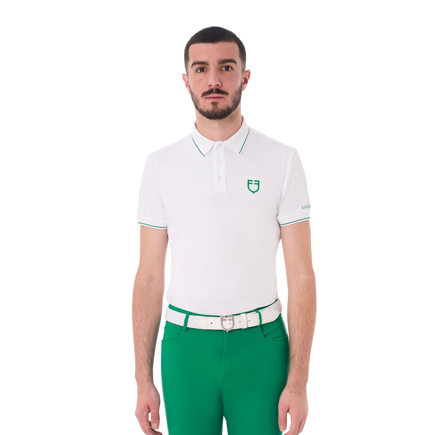 POLO DA UOMO DA ALLENAMENTO CON DETTAGLI A CONTRASTO EQUESTRO