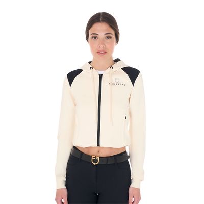 FELPA DA DONNA CORTA CON CAPPUCCIO EQUESTRO FELPA DA DONNA CORTA CON CAPPUCCIO EQUESTRO