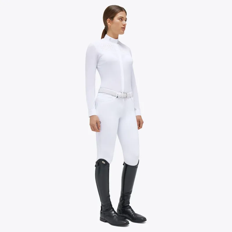 POLO DA COMPETIZIONE DONNA  IN JAQUARD CAVALLERIA TOSCANA