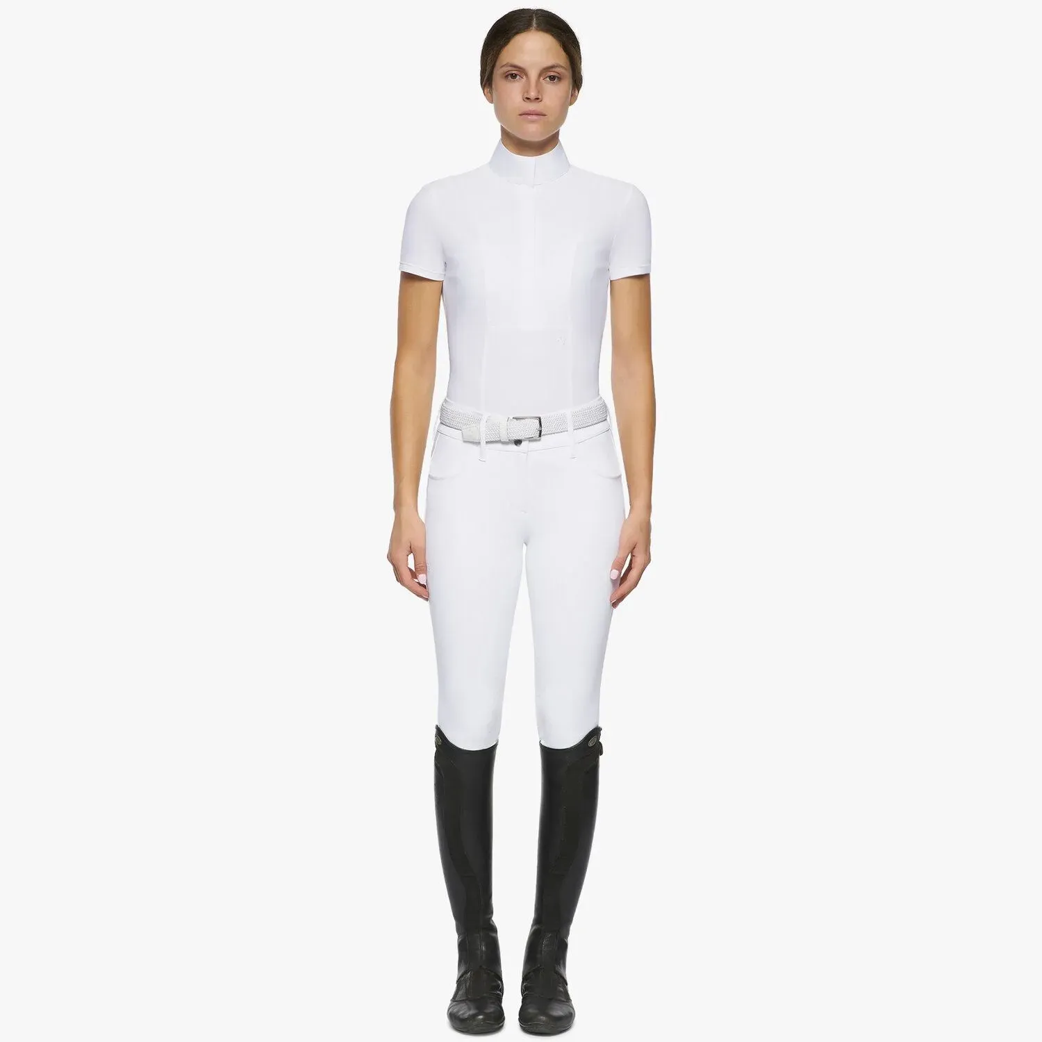 POLO DA COMPETIZIONE DONNA CON BOTTONI NASCOSTI CAVALLERIA  TOSCANA