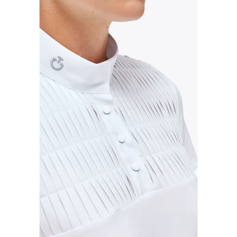 CAMICIA DA COMPETIZIONE DONNA IN JERSEY PIEGHETTATA CAVALLERIA TOSCANA