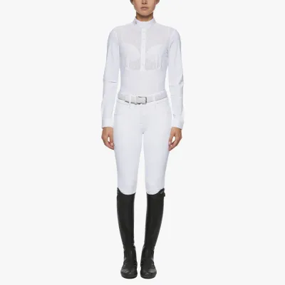 CAMICIA DA COMPETIZIONE DONNA IN JERSEY CON PETTORINA A RETE CAVALLERIA TOSCANA