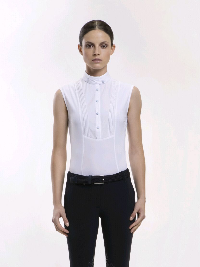 CAMICIA DA COMPETIZIONE DONNA GIRO MANICA CON BOTTONI CAVALLERIA TOSCANA