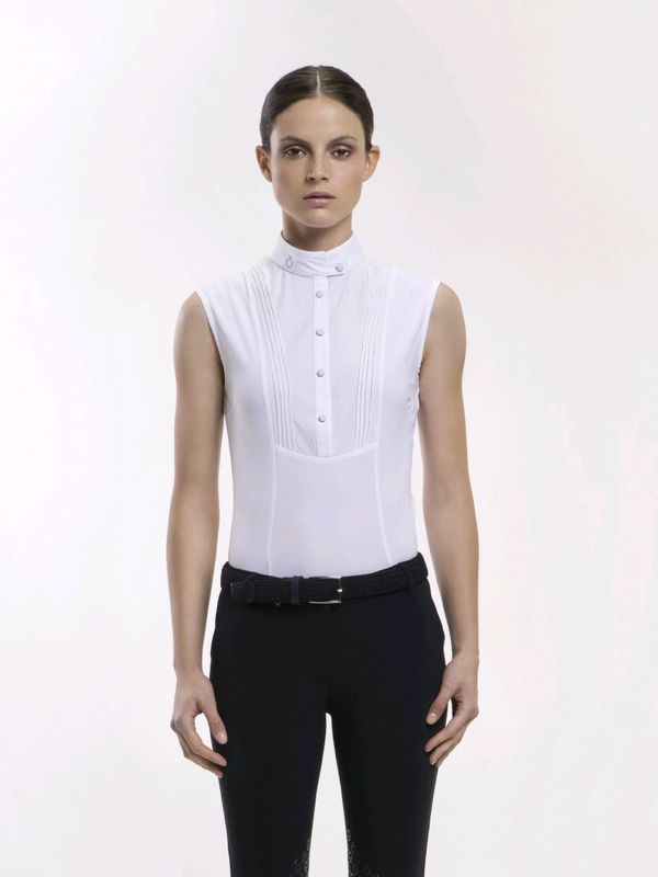 CAMICIA DA COMPETIZIONE DONNA GIRO MANICA CON BOTTONI CAVALLERIA TOSCANA