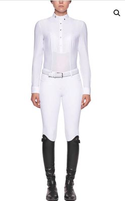 CAMICIA DA COMPETIZIONE MANICA CORTA PLISSETTATA CAVALLERIA TOSCANA