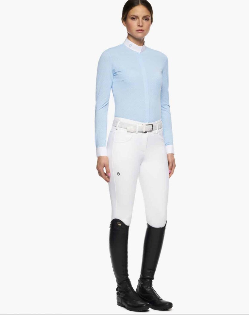 CAMICIA DA COMPETIZIONE MANICA LUNGA CELESTE CAVALLERIA TOSCANA