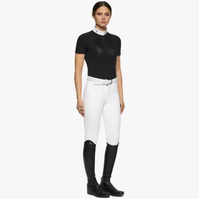 CAMICIA DA COMPETIZIONE MANICA CORTA NERA CAVALLERIA TOSCANA