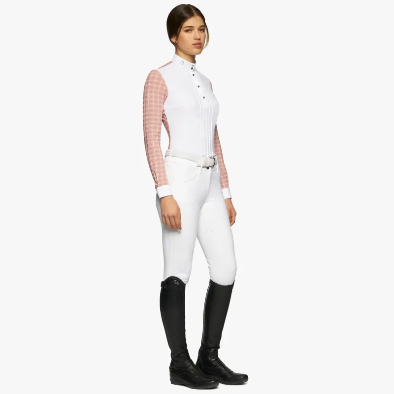 CAMICIA DA COMPETIZIONE MANICA LUNGA ROSA CAVALLERIA TOSCANA