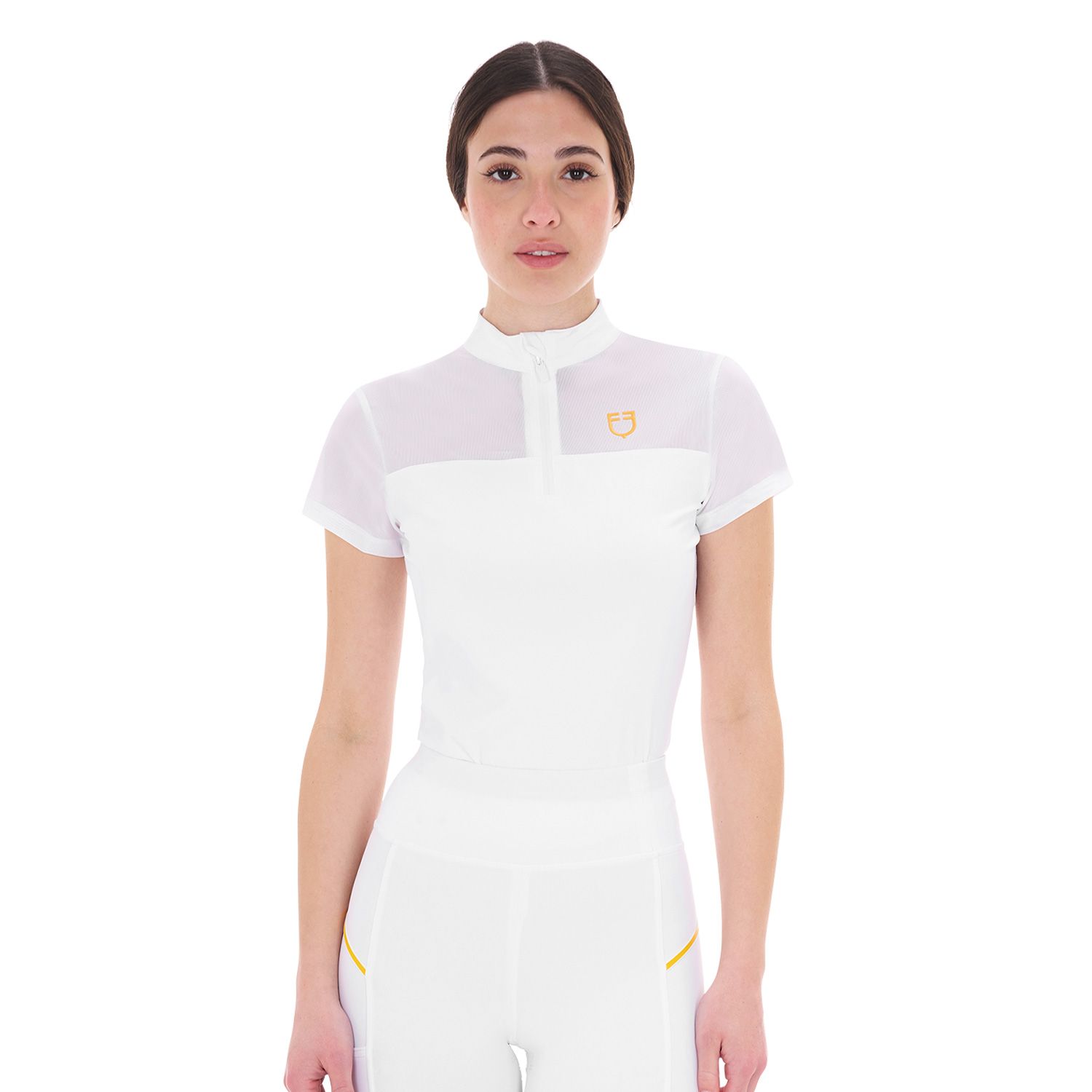 POLO DA ALLENAMENTO MANICA CORTA CON ZIP EQUESTRO