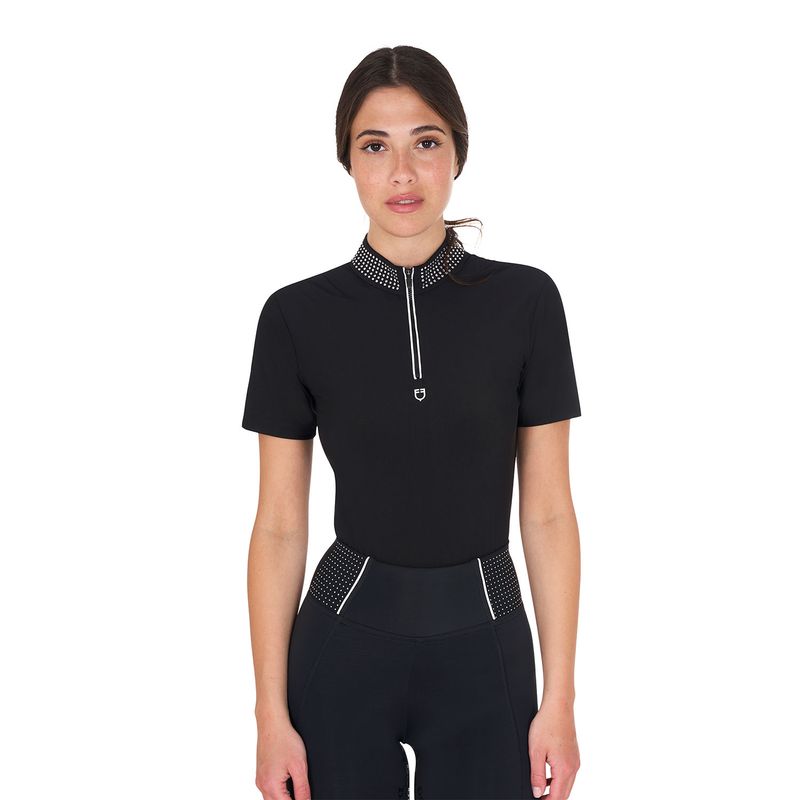 POLO DA ALLENAMENTO DONNA CON STRASS EQUESTRO POLO DA ALLENAMENTO DONNA CON STRASS EQUESTRO
